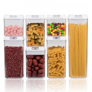 Conjunto de 7 piezas de BPA libre de hermético conjunto de contenedores de almacenamiento de alimentos, contenedores de almacenamiento de alimentos con tapas